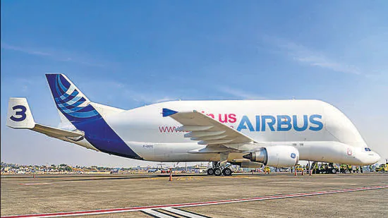 Aviation geeks fly high as Airbus Beluga, Embraer E 192–E2 land in city